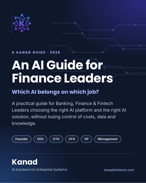 Cover of An AI Guide for Finance Leaders by Kanad AI Tech